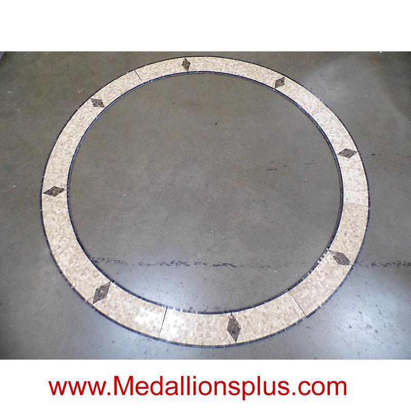 8 ft Polished Mosaic Medallion Border Ring
